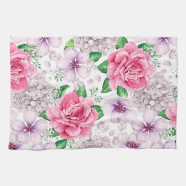 Elegant Modern  Trendy Floral Theedoek