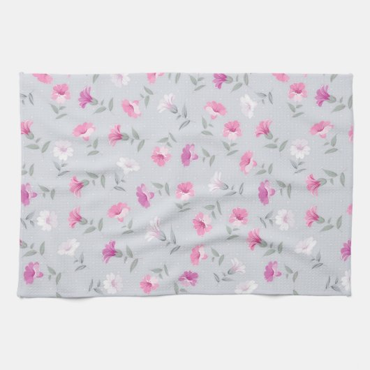 Elegant Modern  Trendy Floral Theedoek (Horizontaal)