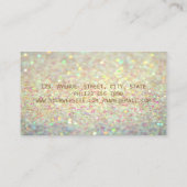 Elegant Modern Trendy Glitter Bokeh, Gold Stripe Visitekaartje (Achterkant)