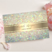 Elegant Modern Trendy Glitter Bokeh, Gold Stripe Visitekaartje