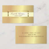 Elegant modern Trendy Gold Lijst Visitekaartje (Voorkant / Achterkant)