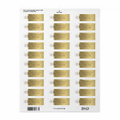 Elegant modern trendy Gold-vakantiesnowflake Etiket (Full Sheet)