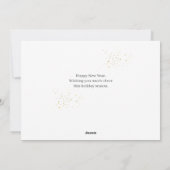 Elegant Modern Trendy Happy New Year 3 Photo Feestdagenkaart (Achterkant)
