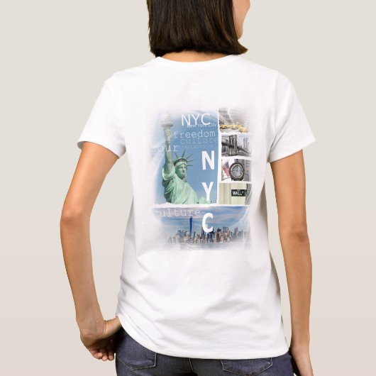 Elegant Modern Trendy New York City Manhattan Nyc T-shirt (Achterkant)