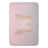 Elegant modern trendy roos goudvlinder badmat (Voorkant Verticaal)