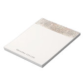Elegant Modern Trendy Silver Sequins Notitieblok (Linkerzijde)