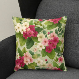 Elegant Modern Trendy Stijlvol Roze Witte Bloemmot Kussen