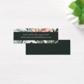Elegant Modern Tropic Leaf Wedding Website RSVP Mini Visitekaartjes (Bureau)