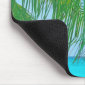 Elegant Modern Tropische Sjabloon Palms Blue Sky Muismat (Hoek)