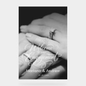 Elegant modern trouw engagement acrylic bord (Voorkant)