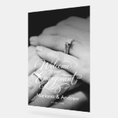 Elegant modern trouw engagement acrylic bord (Hoek)