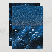 ELEGANT & MODERN TROUW SPLIT ROYAL blauw Kaart (Voorkant / Achterkant)