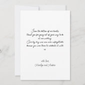 Elegant Modern trouwfotocollage Bedankkaart (Achterkant)