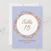 Elegant Modern Trouwtafel Nummer Kaart (Achterkant)