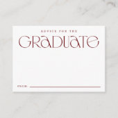 Elegant Modern Type Bourgogne Afstuderen Advies Informatiekaartje (Voorkant)