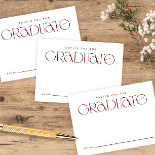 Elegant Modern Type Bourgogne Afstuderen Advies Informatiekaartje