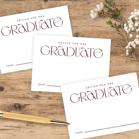 Elegant Modern Type Bourgogne Afstuderen Advies Informatiekaartje
