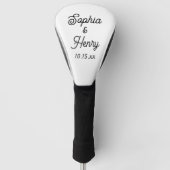Elegant Modern Typografie Script Bruiloft Golfheadcover (Voorkant)