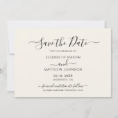 Elegant Modern Typografie Script One Photo Wedding Save The Date (Achterkant)