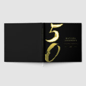 Elegant Modern Typography 50th Birthday Gastenboek (Volledig)