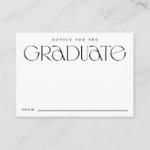Elegant Modern Typography B+W Afstuderen Advies Informatiekaartje (Voorkant)