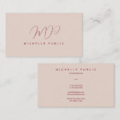 Elegant Modern Typography Script Monogram Visitekaartje (Voorkant / Achterkant)