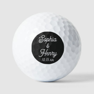Elegant Modern Typography Wedding Favor Golfballen