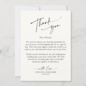 Elegant, modern typography wedding thank you  bedankkaart (Voorkant)