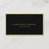 Elegant Modern Ultra Thick Luxury Black And Gold Visitekaartje (Voorkant)