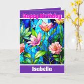 Elegant Modern Uniek Bloemen Collectie Kaart (Gele Bloem)