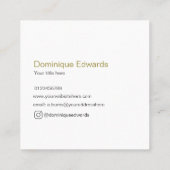 Elegant modern uniek Blush roze cosmetica Vierkante Visitekaartje (Achterkant)