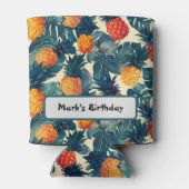 Elegant modern uniek chique verjaardagsfeestje blikjeskoeler (Achterkant)