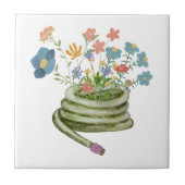 Elegant modern, uniek waterverf keepomwille floral tegeltje (Voorkant)