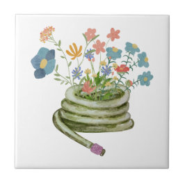 Elegant modern, uniek waterverf keepomwille floral tegeltje