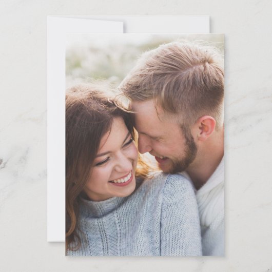 Elegant Modern Vellum Overlay 2 Foto bruiloft opsl Save The Date (Achterkant)