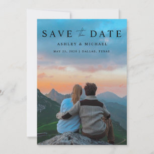 Elegant Modern Vellum Overlay 2 Foto bruiloft opsl Save The Date
