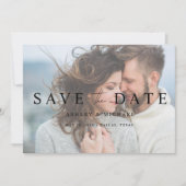 Elegant Modern Vellum Overlay 2 Fotohuwelijk Save The Date (Voorkant)