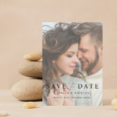 Elegant Modern Vellum Overlay 2 Fotohuwelijk Save The Date