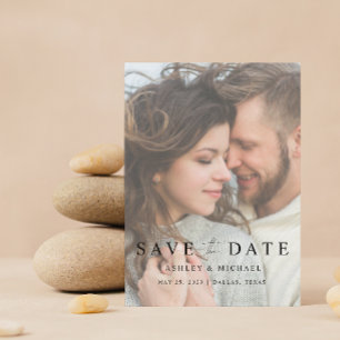 Elegant Modern Vellum Overlay 2 Fotohuwelijk Save The Date