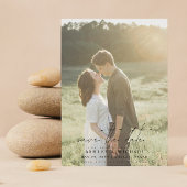 Elegant Modern Vellum Overlay 2 Fotohuwelijk Save The Date