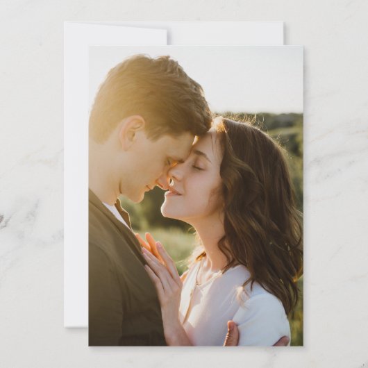 Elegant Modern Vellum Overlay 2 Fotohuwelijk Save The Date (Achterkant)