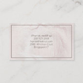 Elegant modern verbindingsstuk Olive Wedding Plann Visitekaartje (Achterkant)