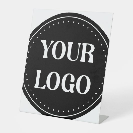 elegant, modern, verfijnd & aanpasbaar.  reclamebord met voetstuk (Voorkant)