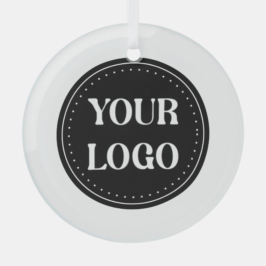 Elegant, modern, verfijnd, & bewerkbaar. glas ornament (Voorkant)