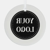 Elegant, modern, verfijnd, & bewerkbaar. glas ornament (Achterkant)