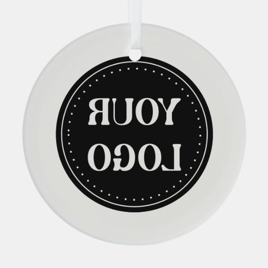 Elegant, modern, verfijnd, & bewerkbaar. glas ornament (Achterkant)