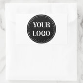 Elegant, modern, verfijnd, & bewerkbaar. rechthoekige sticker (Tas)