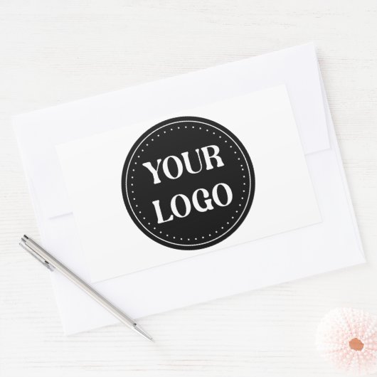 Elegant, modern, verfijnd, & bewerkbaar. rechthoekige sticker (Envelop)