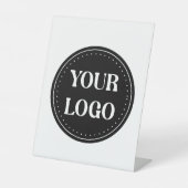 Elegant, modern, verfijnd, & bewerkbaar. reclamebord met voetstuk (Voorkant)