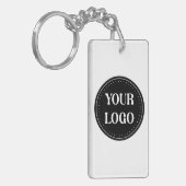 Elegant, modern, verfijnd, & bewerkbaar sleutelhanger (Voorkant Links)